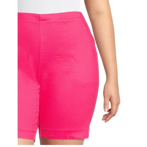 Just My Size Women’s Plus Size Bright Rose Pocket Shorts 2X NEW - Picture 3 of 8